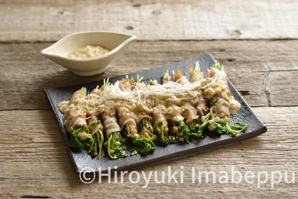 豆苗とえのきの豚バラ巻き 豆苗とえのきの豚バラ巻き
